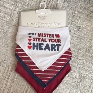 NWT Red & Navy Bandana Bibs - 4 Pack